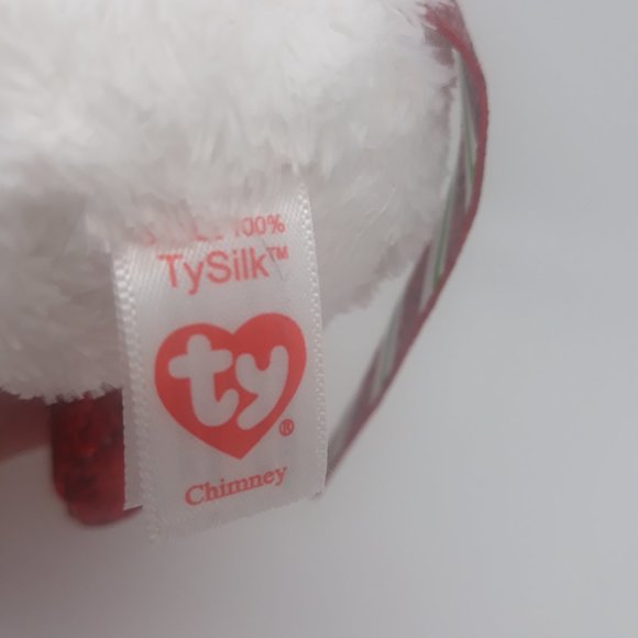 Ty Beanie Boos "CHIMNEY" the Christmas Mouse 6 Inch Plush 2021 - Picture 3 of 4